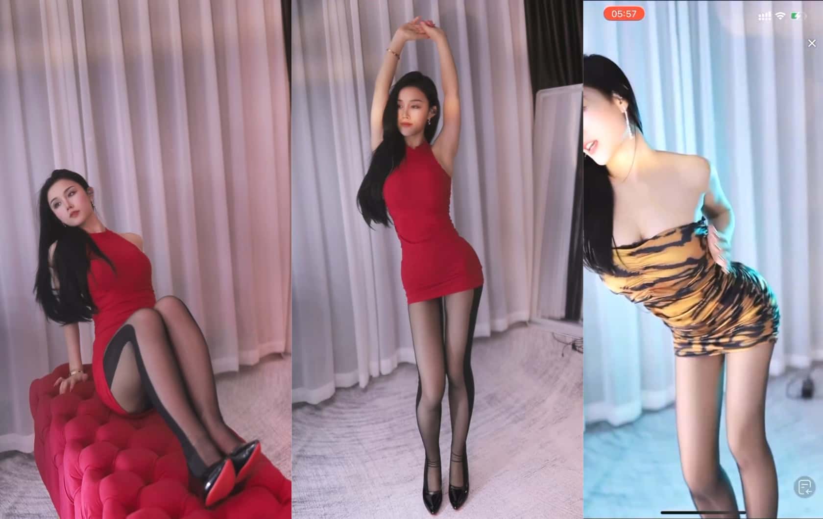 抖音极品身材【刘66】直播热舞剪辑高跟美腿资源[31V-3.83G]