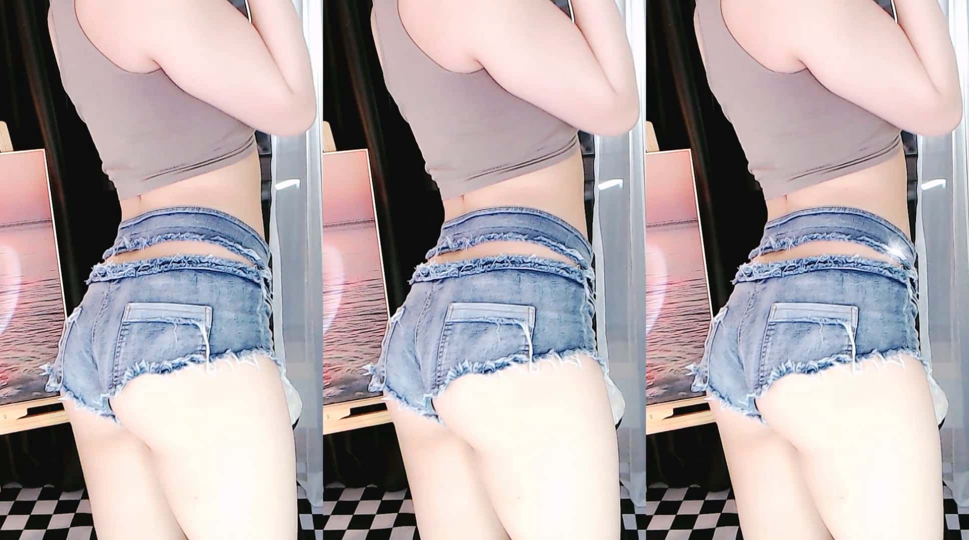 斗鱼主播【酱紫】土豪超火定制丁字制服热舞资源[2V-921M]