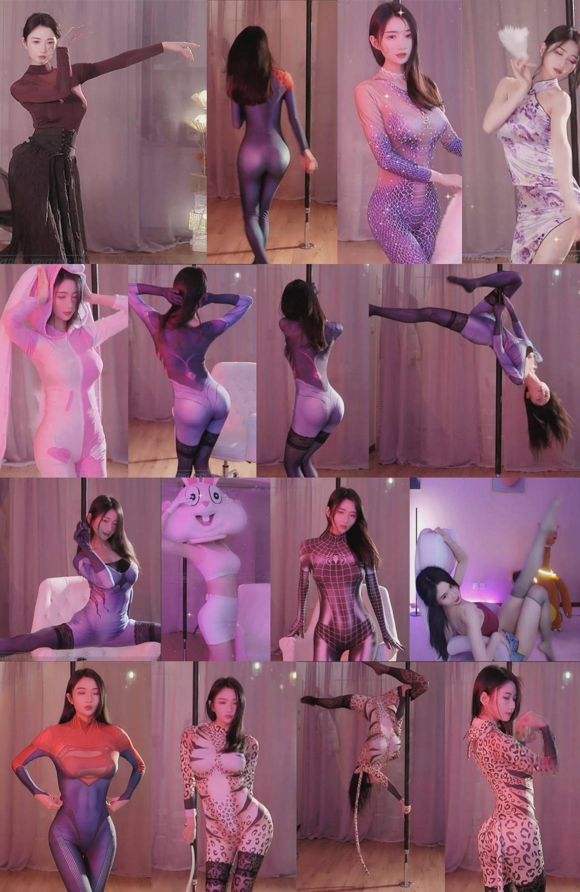 【虎牙主播】坏空空 超专业舞姬COS紧身装精选热舞资源[23V-8.16G]