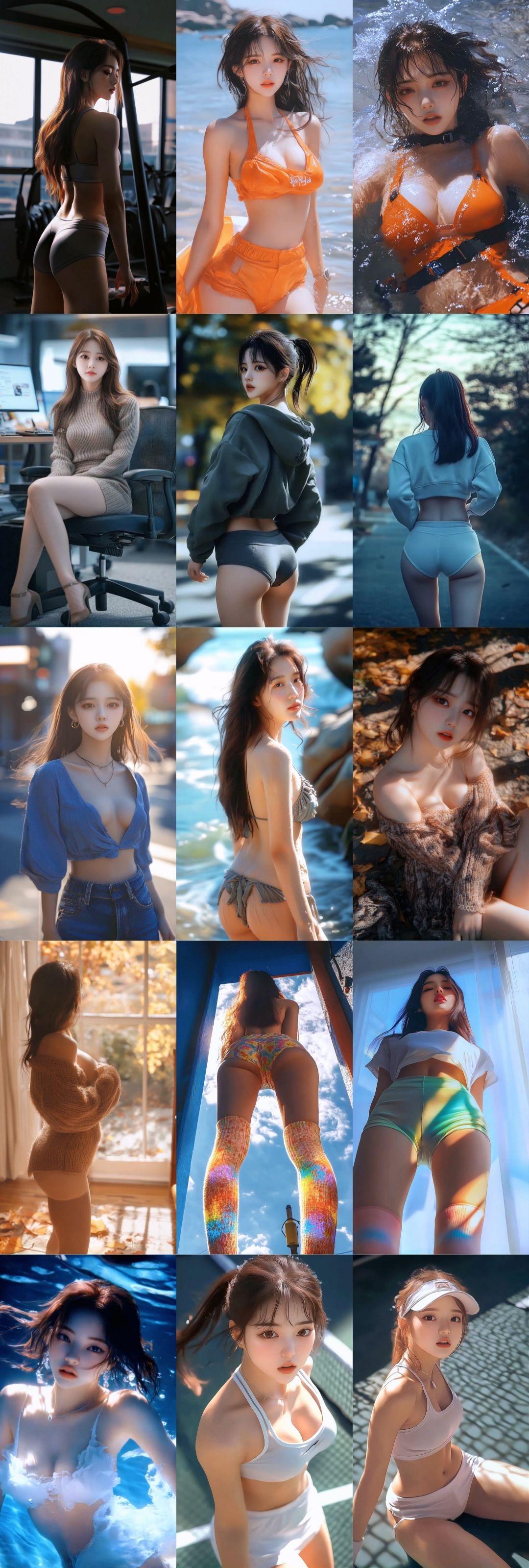 【AI视频】AI lookbook AI girl video 美女视频第三弹资源[15V-2.47G]