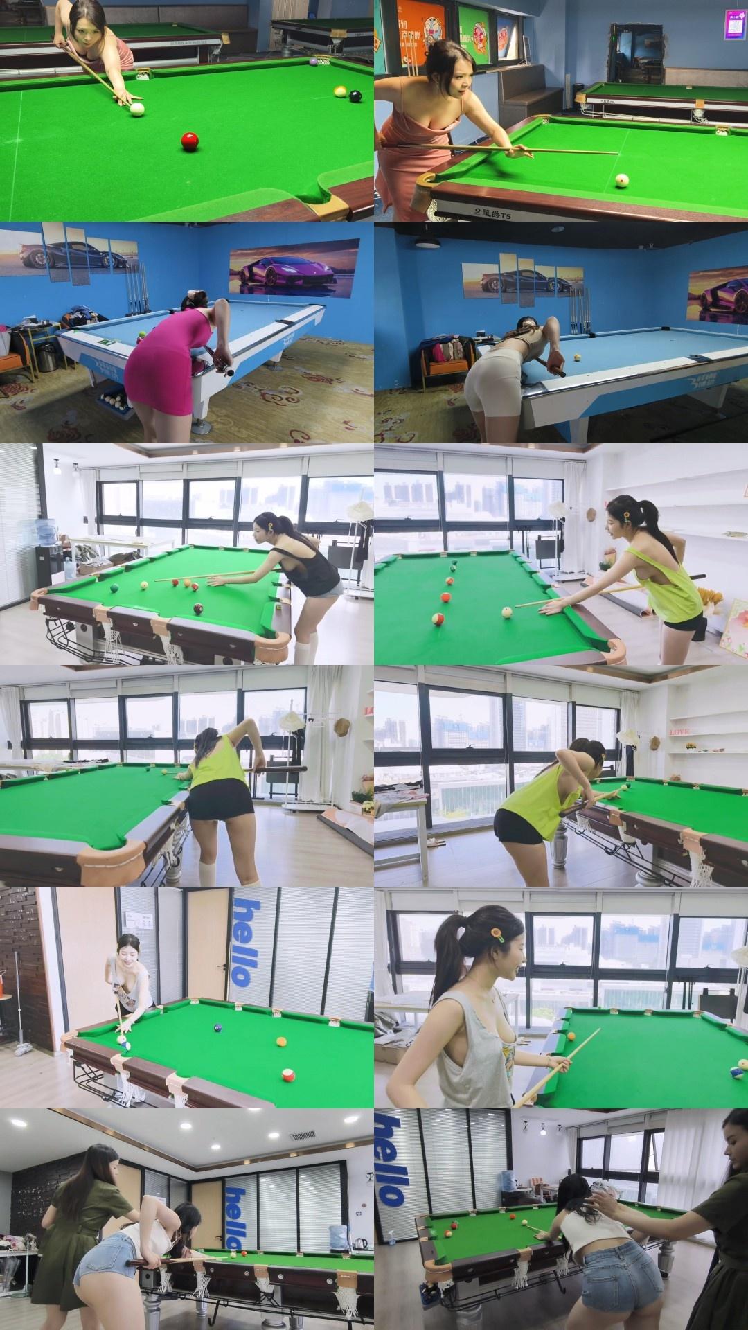 顶级技术流擦边 – 美女真空打台球较量系列一资源[57V-7.83G]