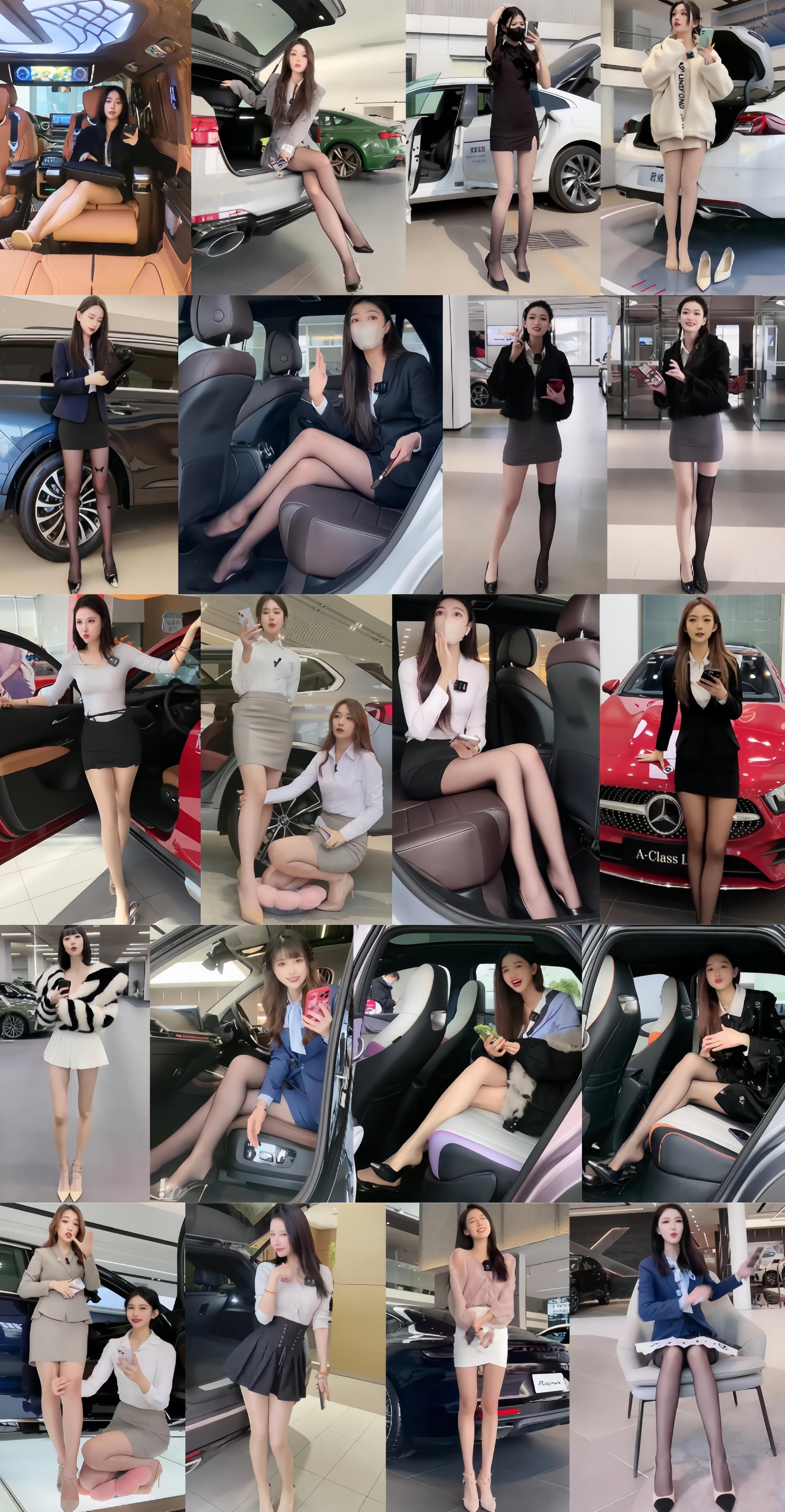 丝袜OL爱好者狂喜 – 抖音车模丝袜女主播直播卖车海量合集资源[826V-158G]