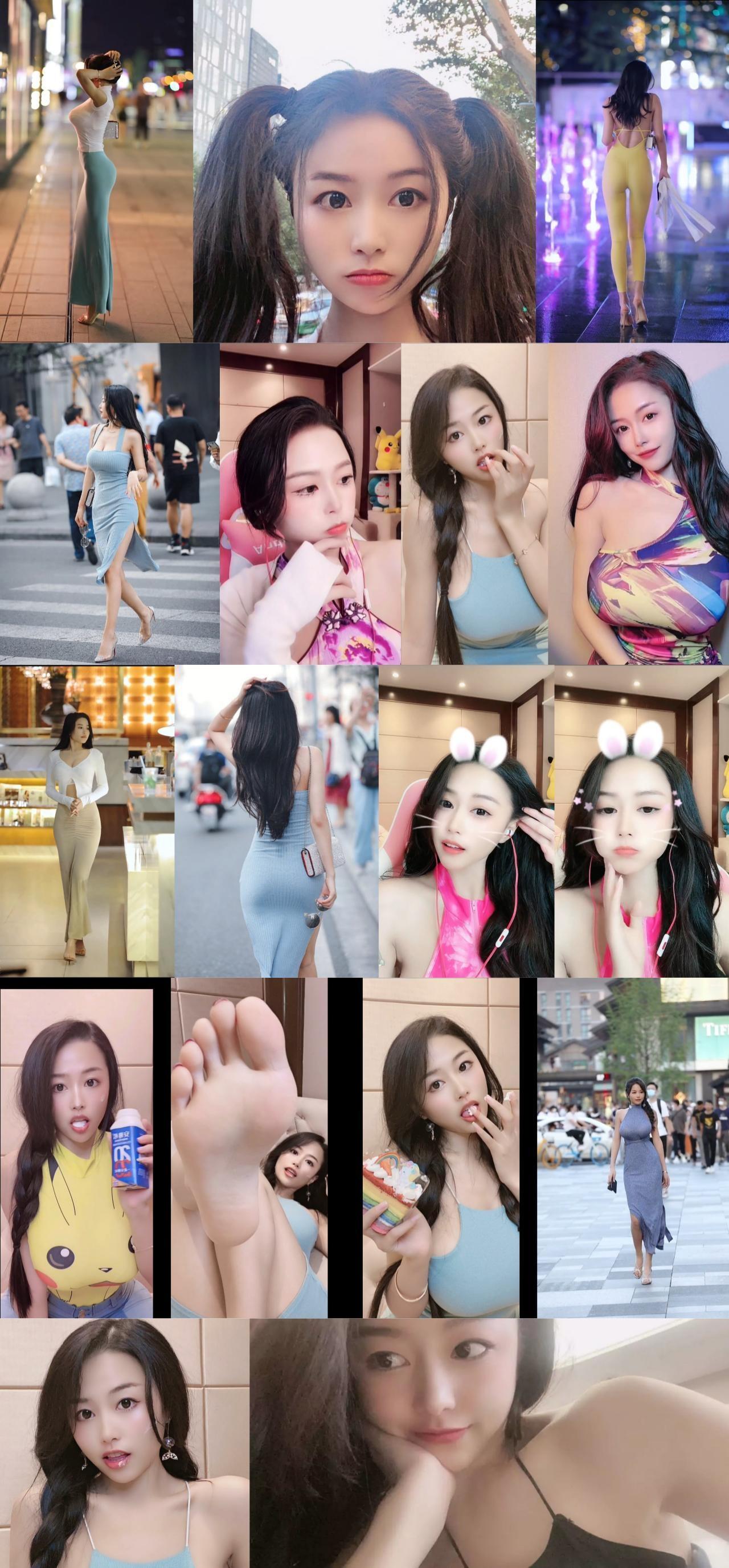 抖音网红吃糖吐泡泡（泡泡zi77p~）抖音视频（包含街拍）资源[1168V+382P-3.44G]