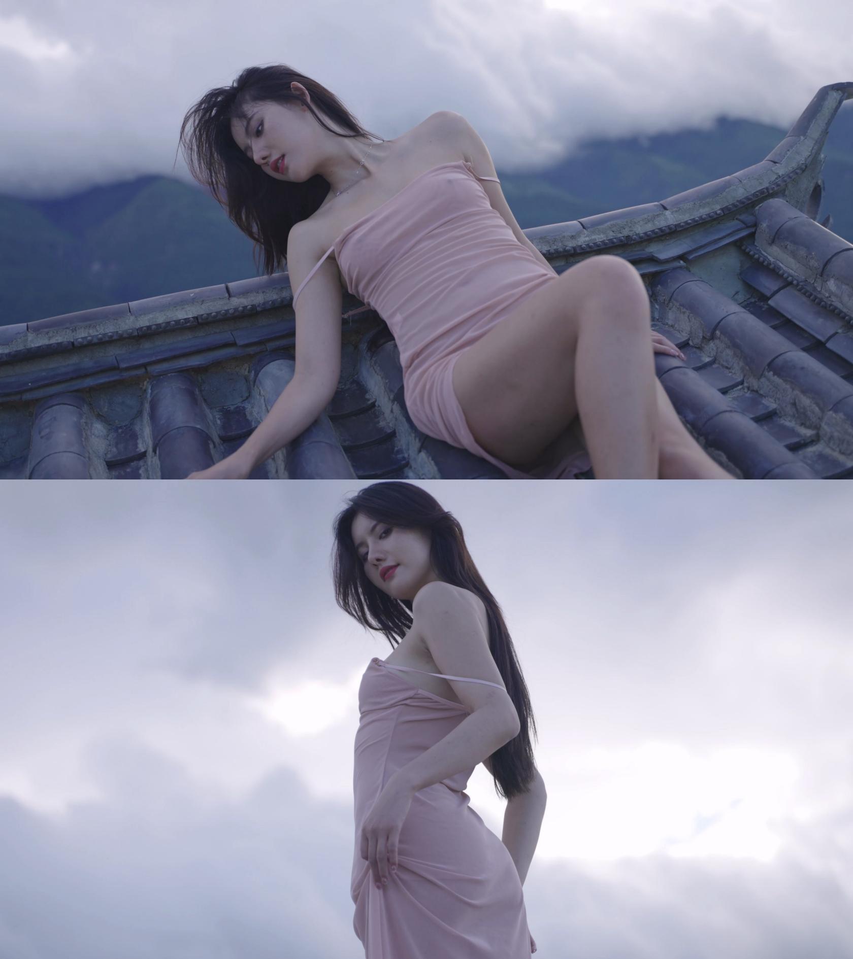 阿朱的超艺术写真视频，屋顶、古建筑、天空和大美女资源[2.19G-15分20秒]