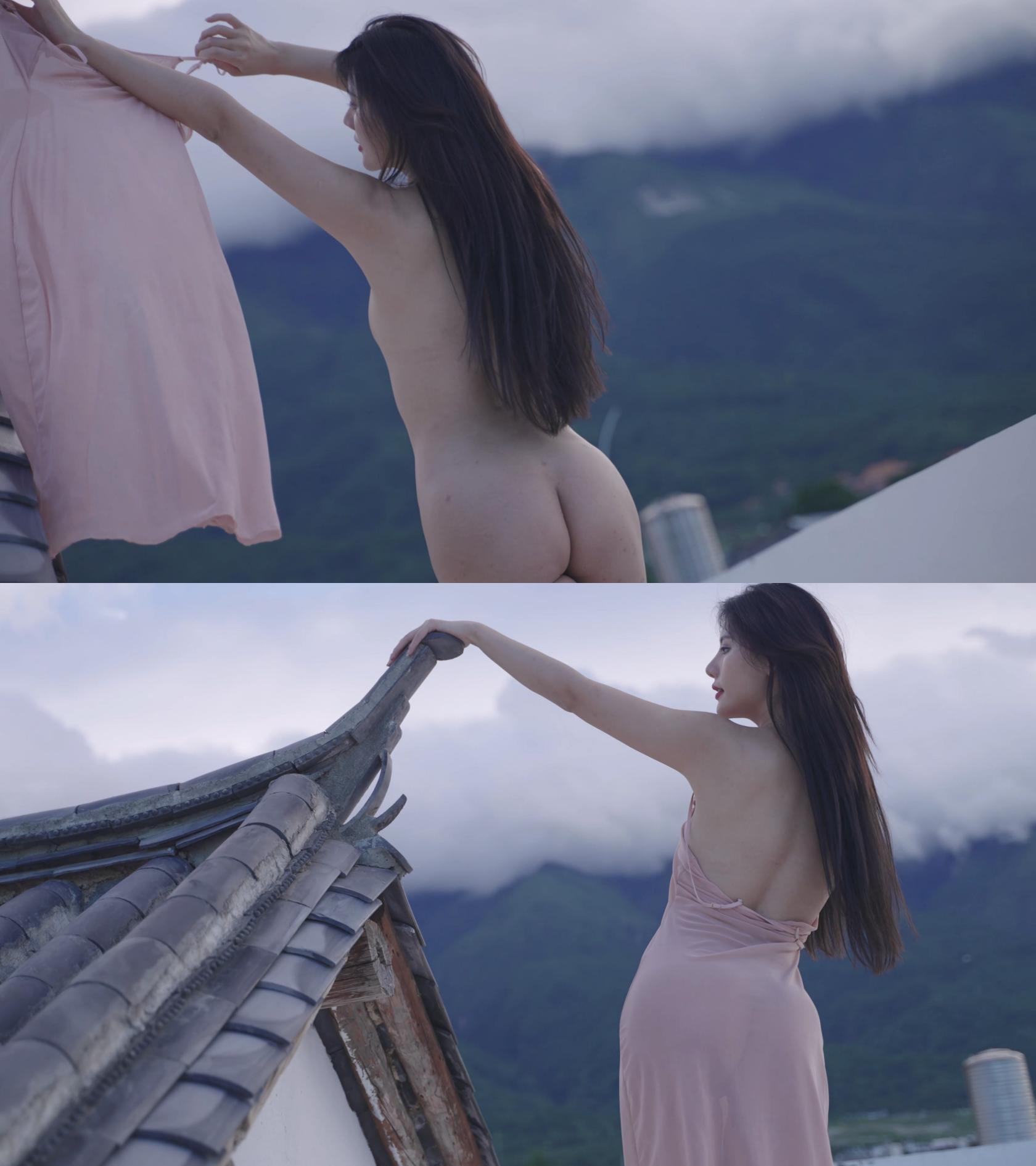 阿朱的超艺术写真视频，屋顶、古建筑、天空和大美女资源[2.19G-15分20秒]