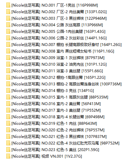超强超赞《Nicole丝足》全套23期加1期视频资源