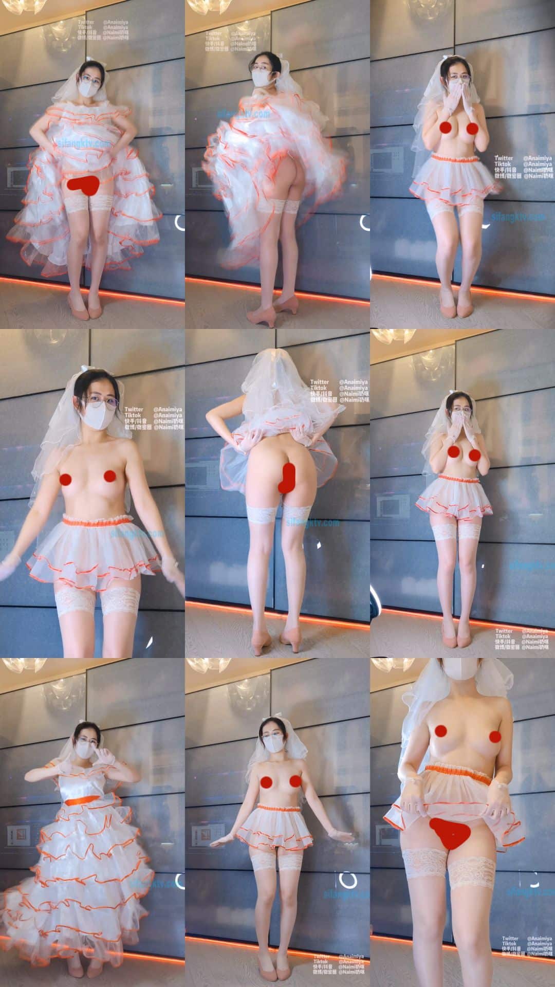 快手抖音微博网红[Anaimiya]Naimi奶咪爆火婚纱T衣舞资源下载[9V-615M]