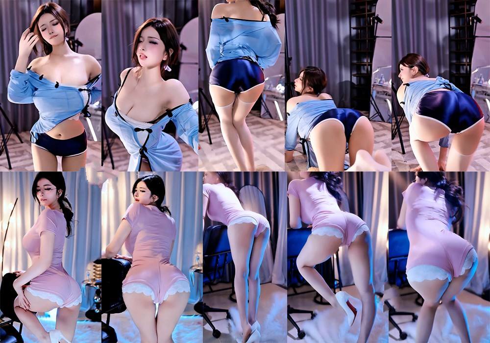 【B站 小燃燃】柔软巨乳抖波 长腿无敌肥臀 撅臀顶臀!(2V/16分45)