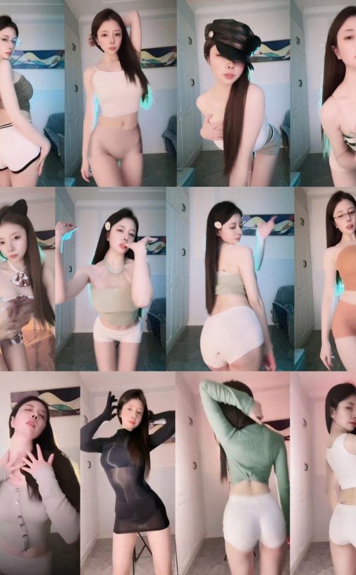 【抖音长发美女】水蜜桃 小号直播热舞剪辑资源[26V-2.58G]